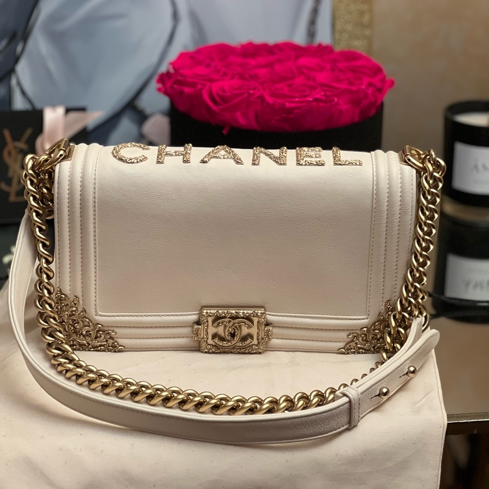 Chanel Chateau Versailles ivory medium boy bag RARE